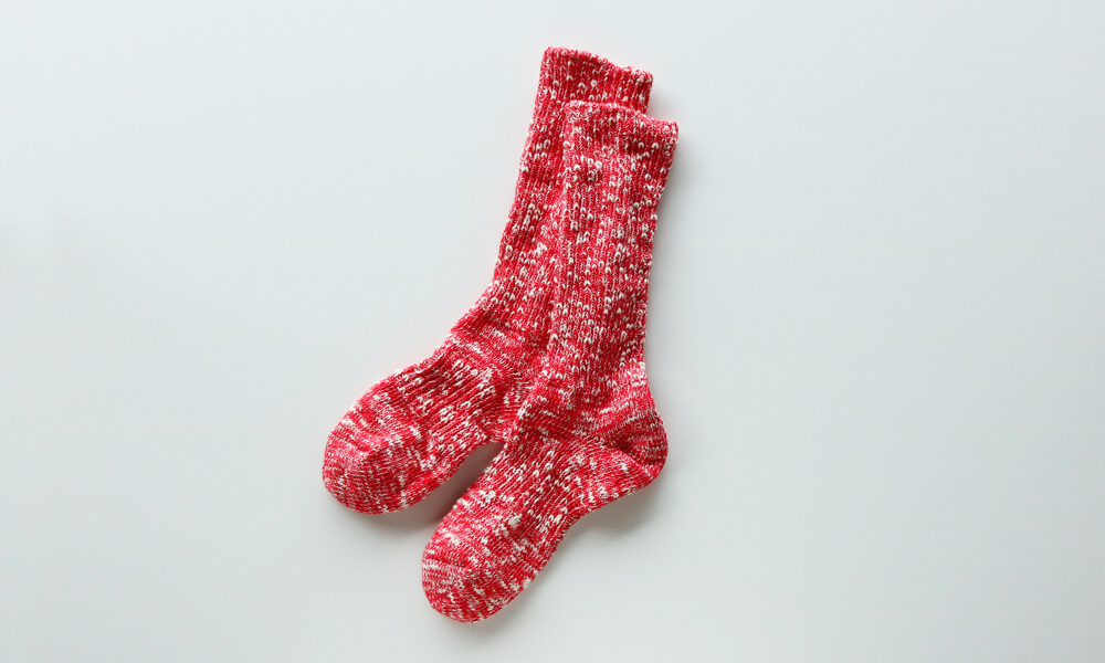 LUCKY SOCKS(ラッキーソックス) MIX RIB SOCKS(ミックスリブソックス) / レッド