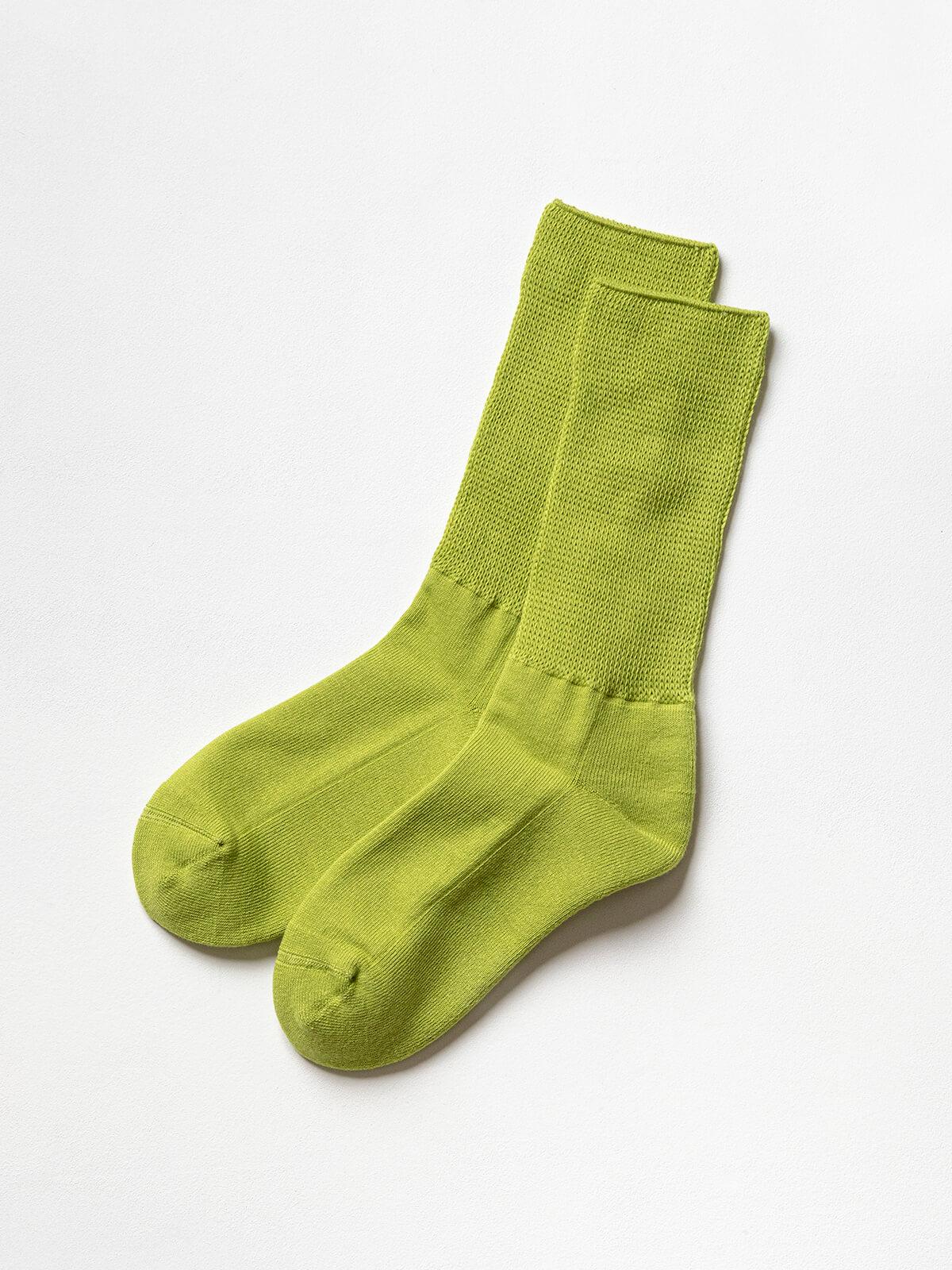 当たりつきギフト専用靴下のLUCKY SOCKS（ラッキーソックス）のRelax Pile Socks（リラックスパイルソックス）のグリーンアップル