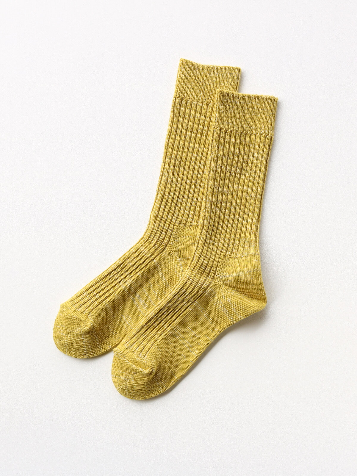 当たりつきギフト専用靴下のLUCKY SOCKS（ラッキーソックス）のSmooth Rib Socks（スムースリブソックス）のライムイエロー_2