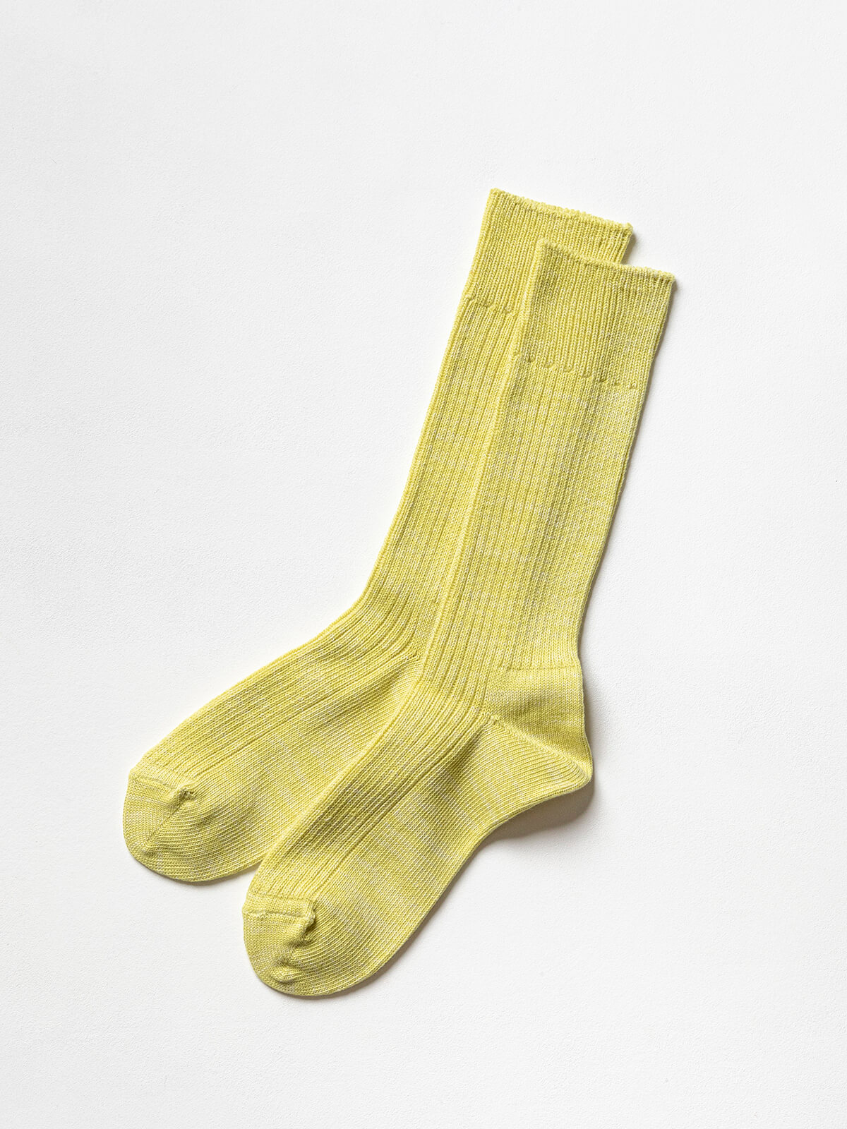 当たりつきギフト専用靴下のLUCKY SOCKS（ラッキーソックス）のSmooth Rib Socks（スムースリブソックス）のライムイエロー