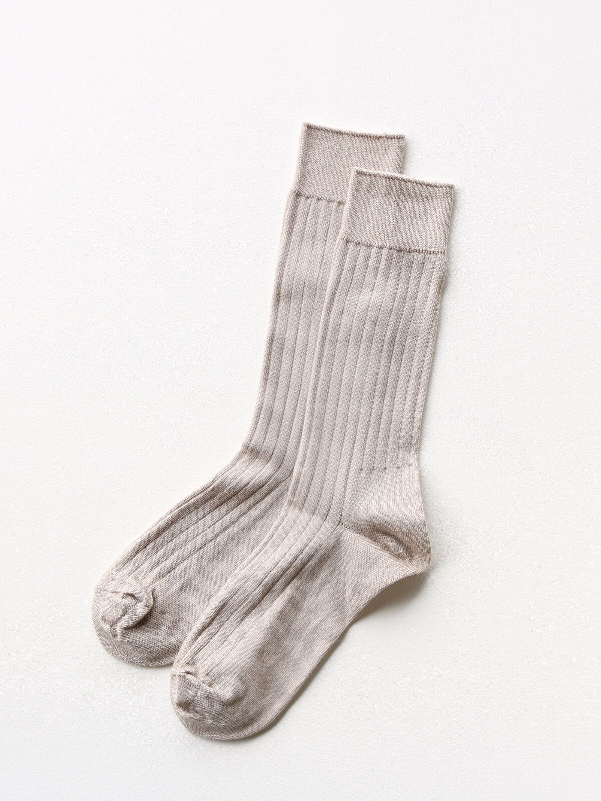 当たりつきギフト専用靴下のLUCKY SOCKS（ラッキーソックス）のLight Rib Socks（ライトリブソックス）のグレージュ_2