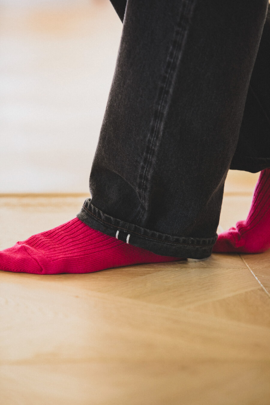 当たりつきギフト専用靴下のLUCKY SOCKS（ラッキーソックス）のSmooth Rib Socks（スムースリブソックス）のピンク_image1