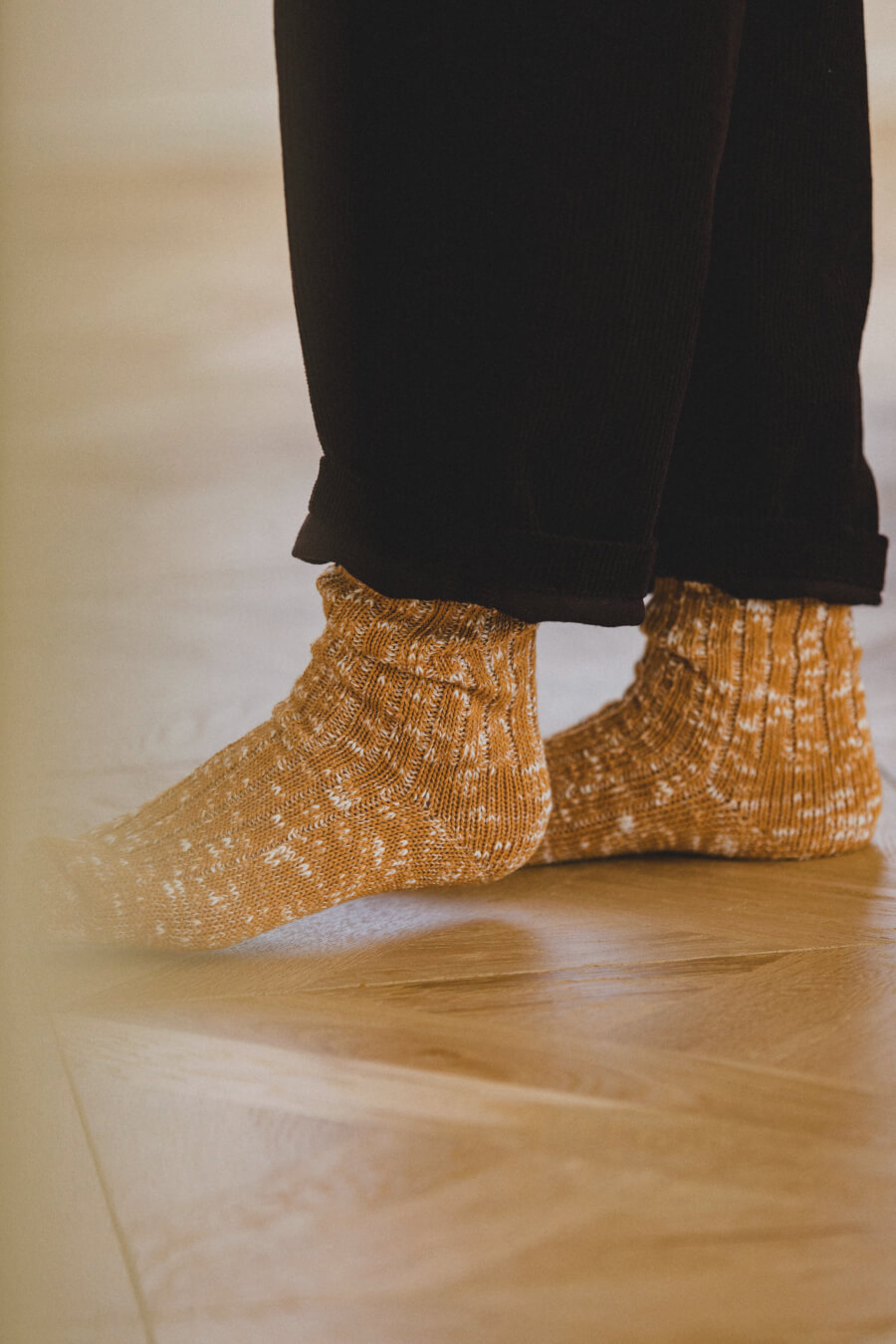 当たりつきギフト専用靴下のLUCKY SOCKS（ラッキーソックス）のMix Rib Socks（ミックスリブソックス）のオレンジ_image2