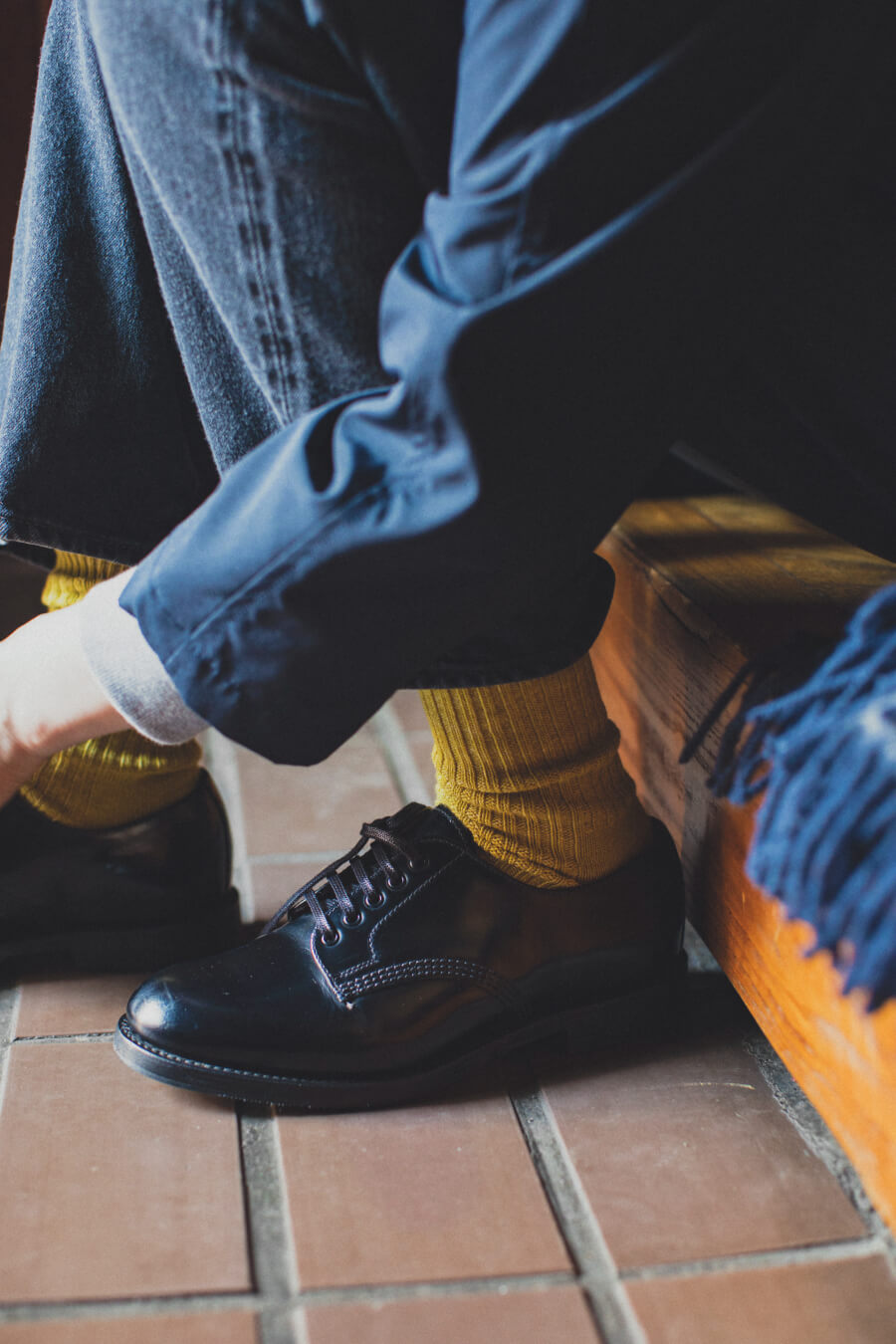 当たりつきギフト専用靴下のLUCKY SOCKS（ラッキーソックス）のSmooth Rib Socks（スムースリブソックス）のライムイエロー_image1